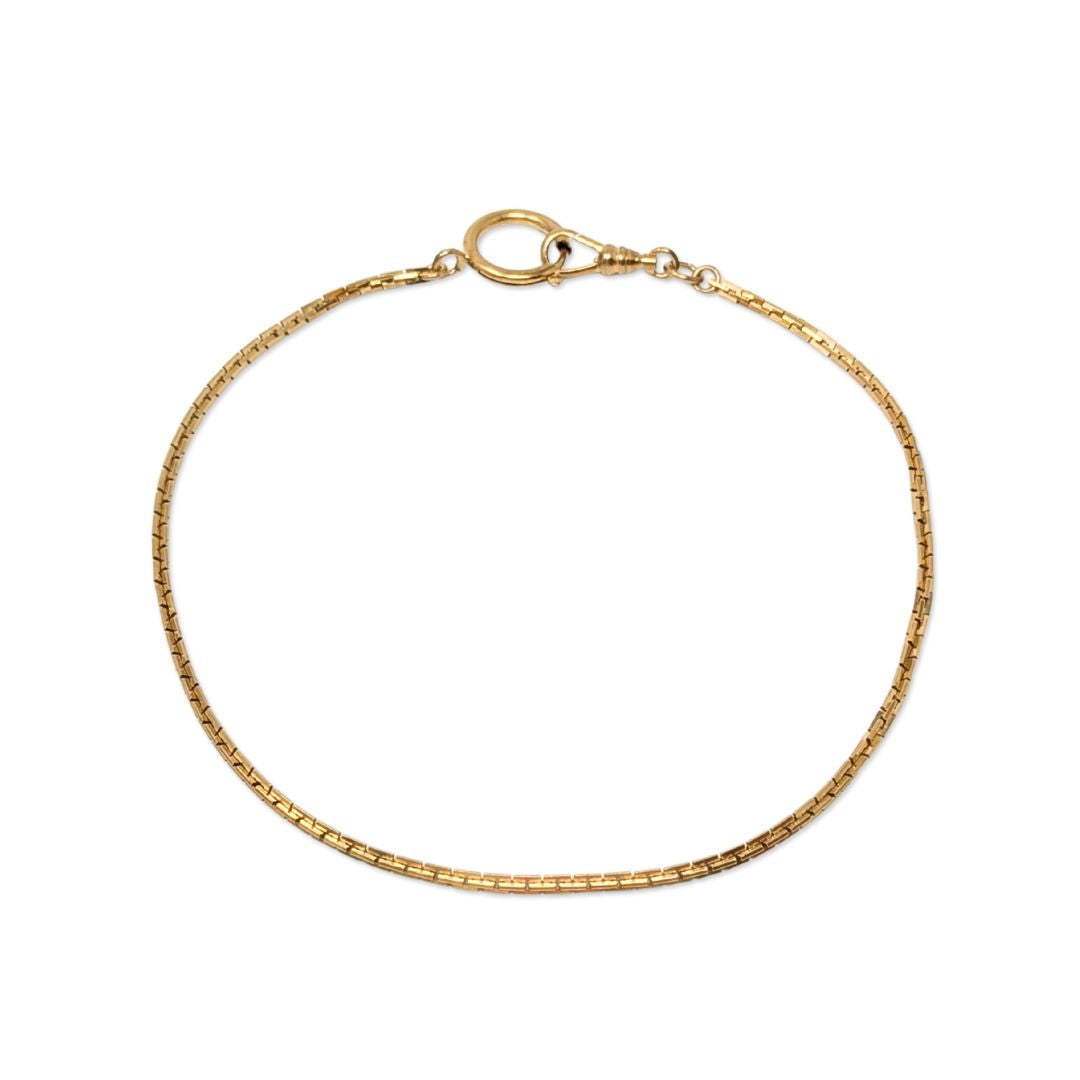 Antique 12K Gold Filled Bar Link Pocket Watch Chain/ Choker Necklace, 14.25”