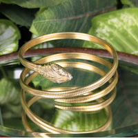 1940s Forstner Gold Filled Snake Wrap Bracelet Coiled Serpent w/Original Box