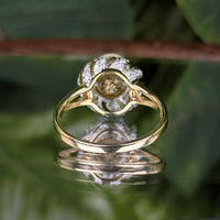 Vintage 10K Yellow Gold 7.5mm Pearl Swirl Ballerina Cocktail Ring - Size 7 (3.4g)
