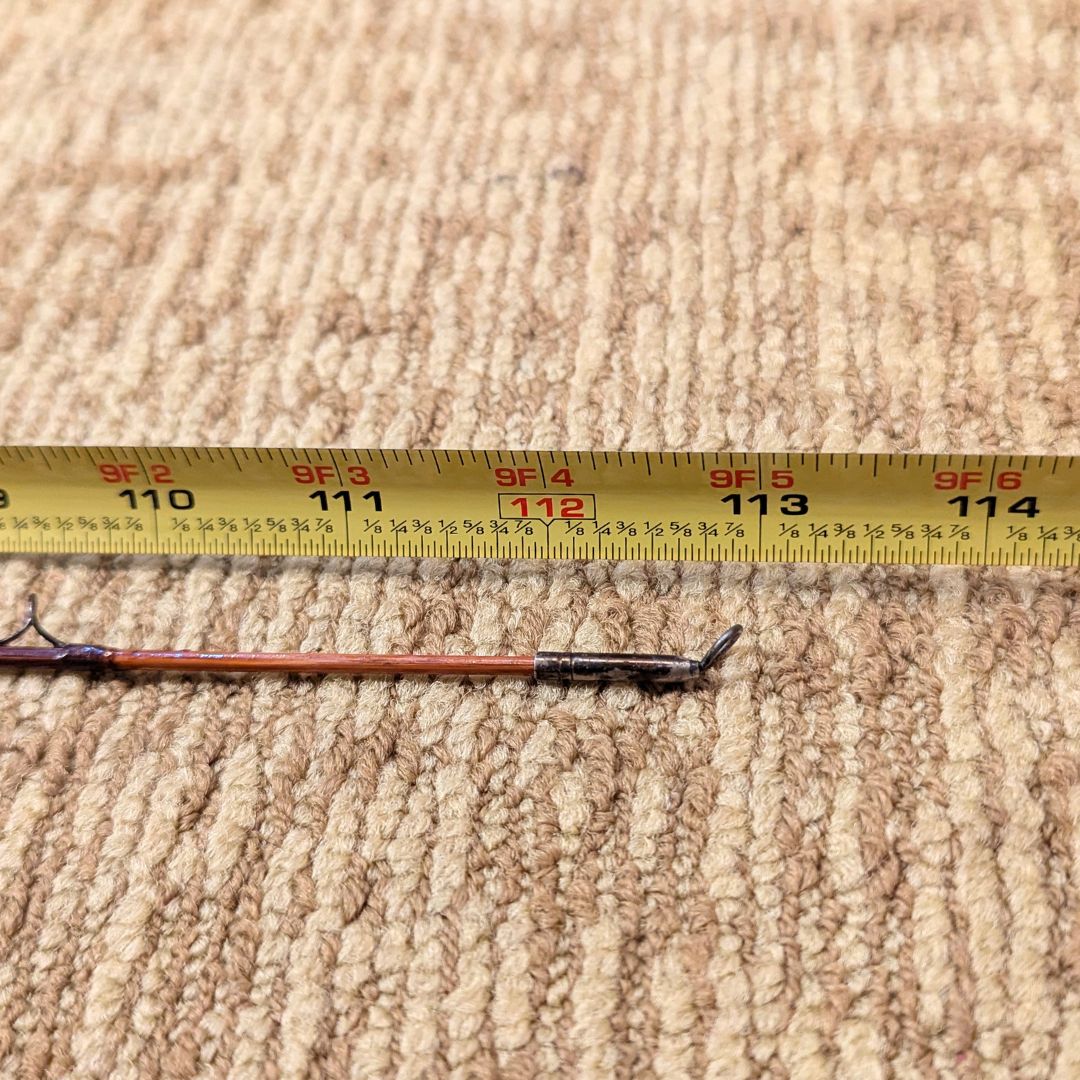 Vintage Split Bamboo 3pc Fly Fishing Rod w/ Extra Tip & Carrying Tube