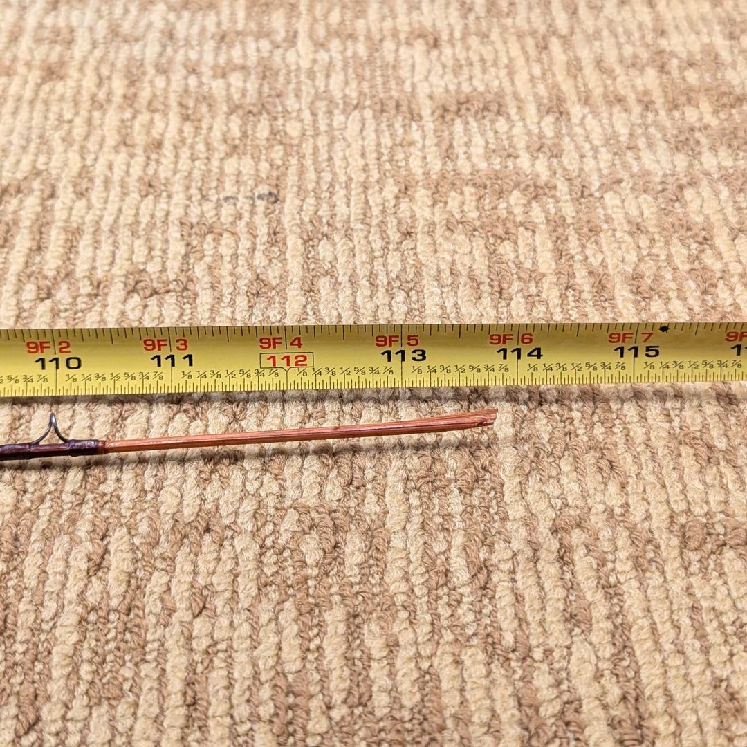 Vintage Split Bamboo 3pc Fly Fishing Rod w/ Extra Tip & Carrying Tube