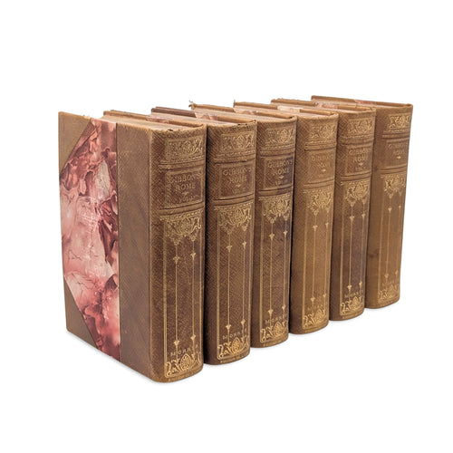 Gibbon "Decline & Fall Roman Empire" (6 Volumes) Diocletian Ed, Copy #9, c. 1900