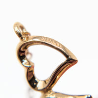 Vintage 14K Gold Open Double Heart 16” Necklace & 7” Bracelet