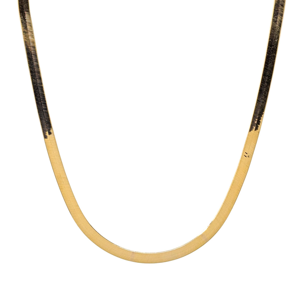 Aurafin Italian 14K Yellow Gold 5.8mm 20” Herringbone Chain Necklace