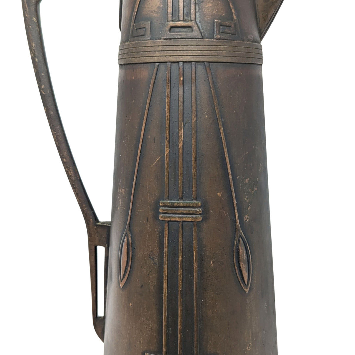 Antique Carl Deffner Esslingen Art Nouveau/Jugendstil Copper Claret Jug, 14"