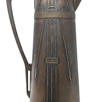 Antique Carl Deffner Esslingen Art Nouveau/Jugendstil Copper Claret Jug, 14"