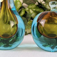 1950’s Murano Sommerso Glass 5" & 7" Fruit Bookends/Sculptures, Alfredo Barbini