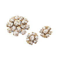 Vintage Hargo Signed Dragon’s Egg Brooch & Clip-On Earrings Set