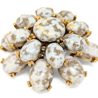 Vintage Hargo Signed Dragon’s Egg Brooch & Clip-On Earrings Set