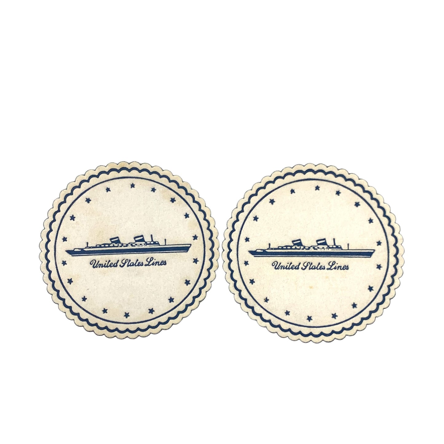 SS United States Paper On-Board Coasters (Pair)