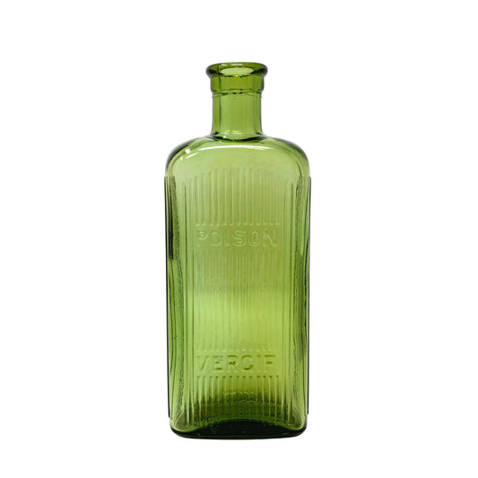 Light Olive Green Antique Poison Bottle