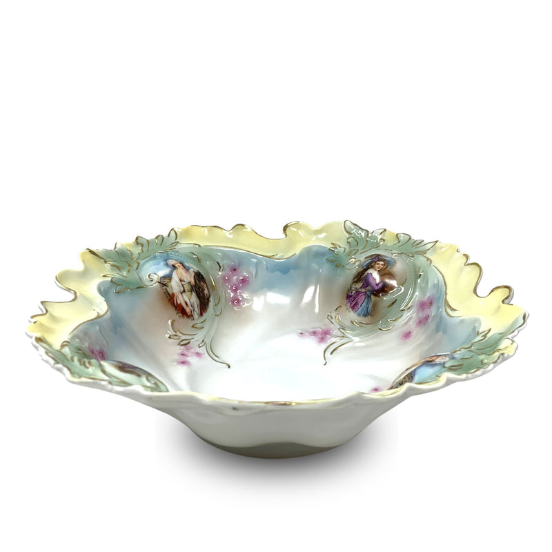 Royal Bayreuth Antique Porcelain Portrait Bowl