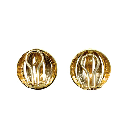 18K Italian Tri-Gold Mellon Earrings