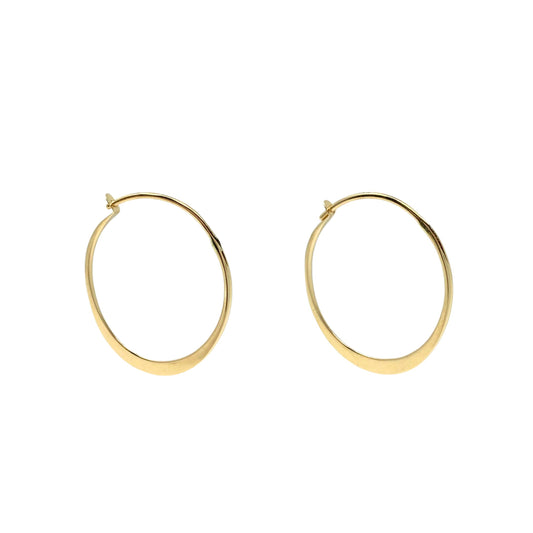 14K Gold 22mm Hoop Earrings