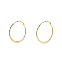 14K Gold 22mm Hoop Earrings