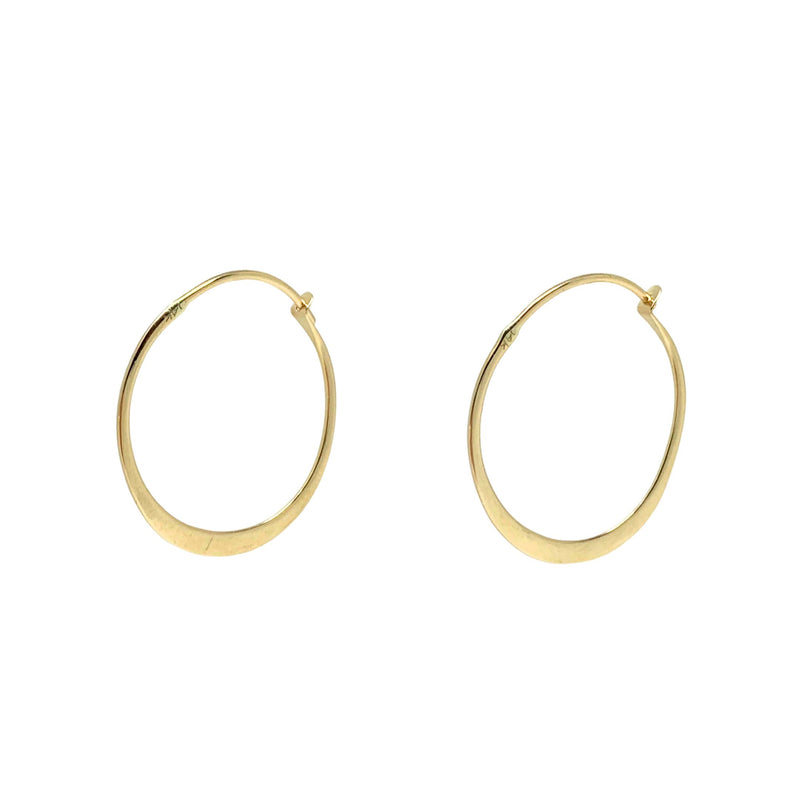 14K Gold 22mm Hoop Earrings