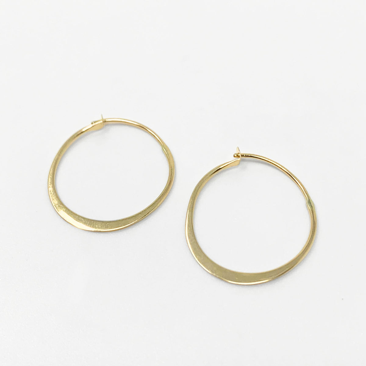 14K Gold 22mm Hoop Earrings