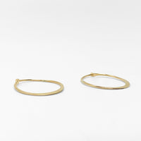 14K Gold 22mm Hoop Earrings