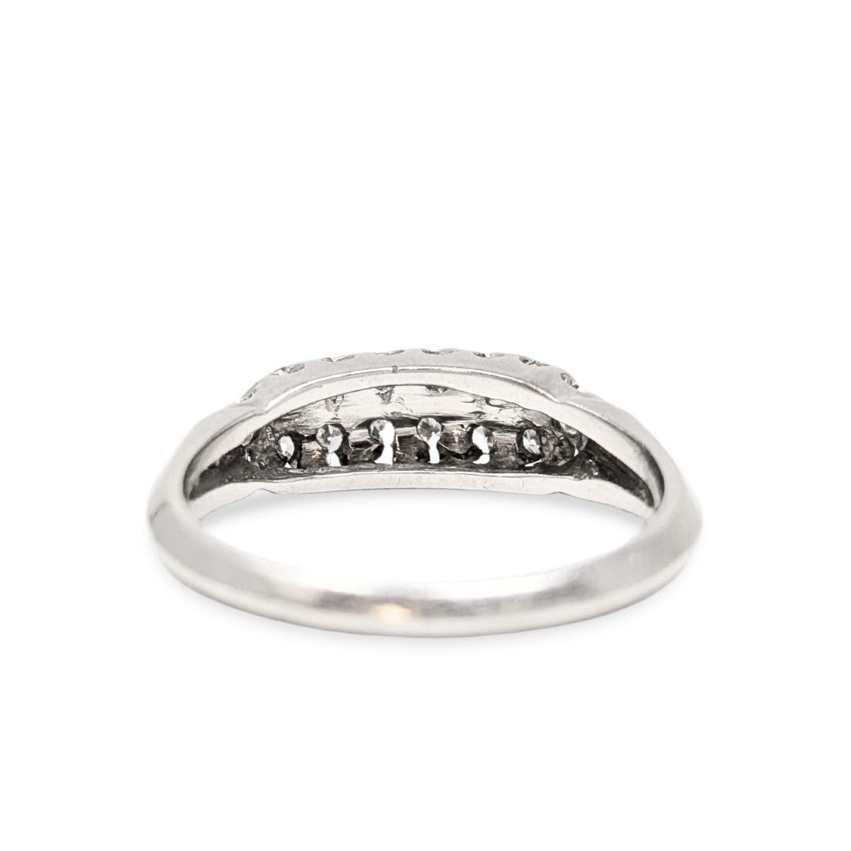 Antique Platinum 14 Diamond Ring - Size 5