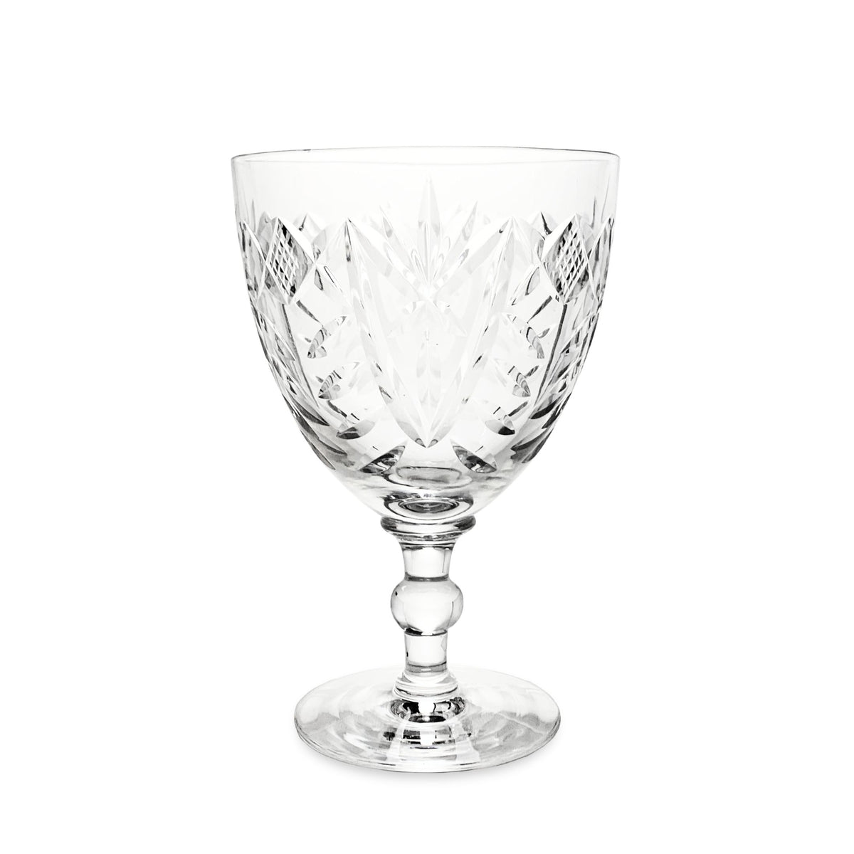 Webb Corbett Cut Rock Crystal Water Goblets (8) WEC21