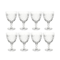 Webb Corbett Cut Rock Crystal Water Goblets (8) WEC21