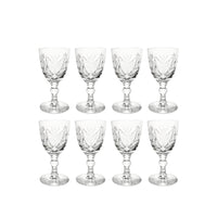 Webb Corbett Cut Rock Crystal Cordials (8) WEC21