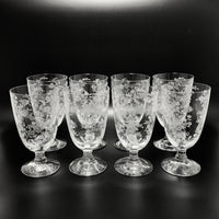 Fostoria "Bouquet" Iced Tea Glasses (8)