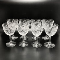 Fostoria "Bouquet" Water Goblets (8)