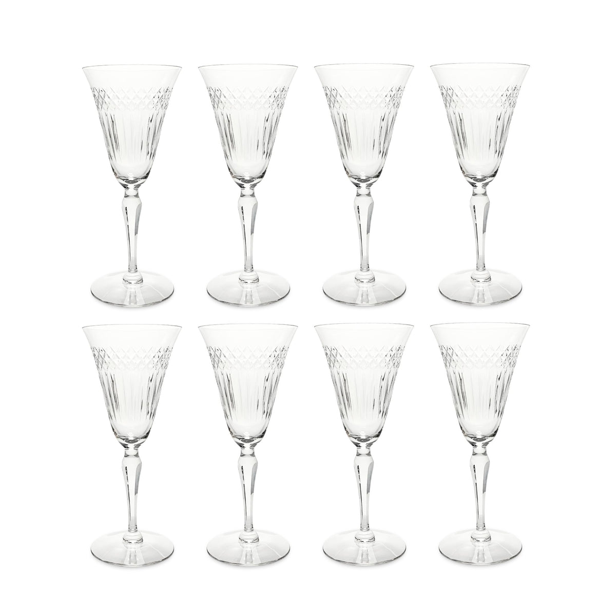 Seneca Crystal #190-19 Water Goblets (8)