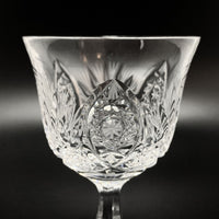 Vintage Cut Crystal Wine Glasses (8)