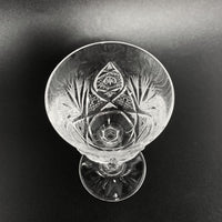 Vintage Cut Crystal Wine Glasses (8)