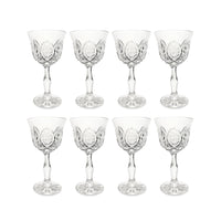 Vintage Cut Crystal Wine Glasses (8)