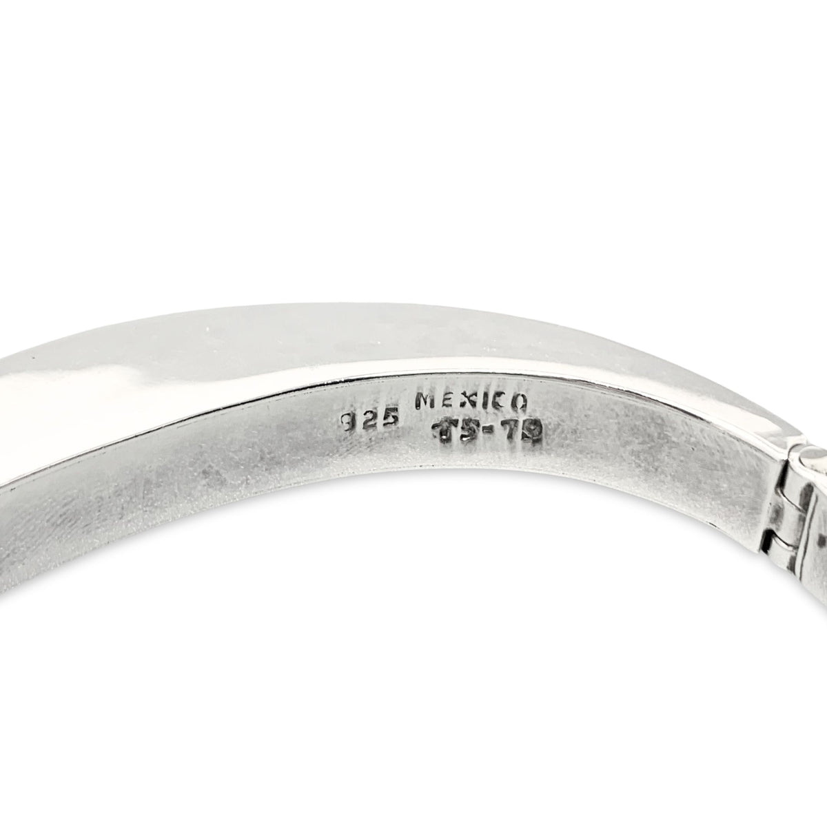 Taxco Sterling Hinged Bangle Bracelet