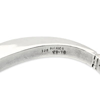 Taxco Sterling Hinged Bangle Bracelet