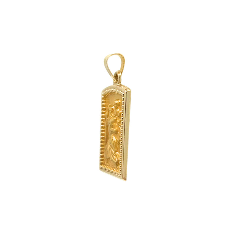 14K Gold St. Christopher Pendant