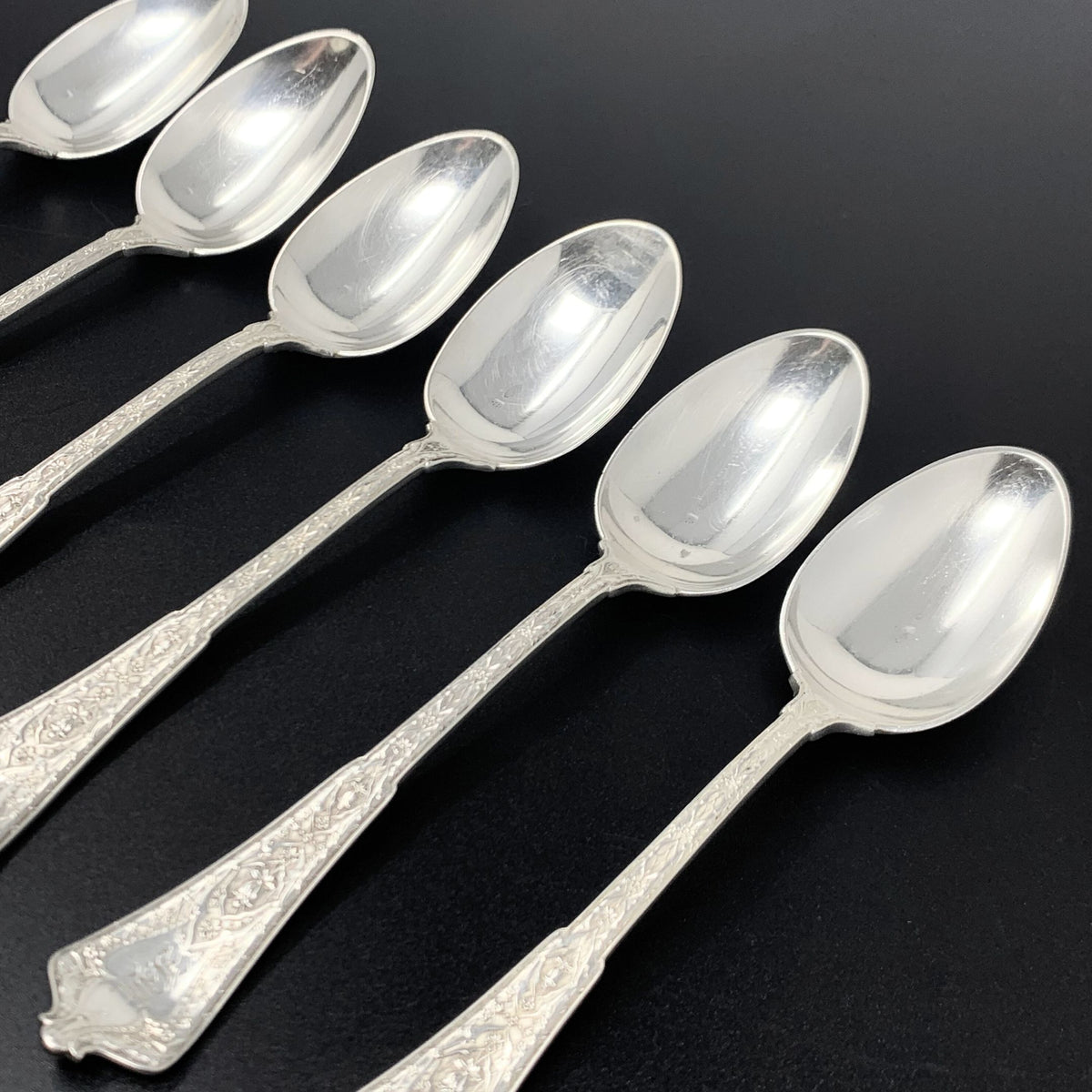 Tiffany & Co. "Persian" Monogrammed Sterling Teaspoons (6)