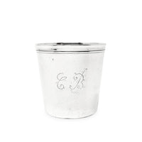 Christofle Silverplate Monogrammed Baptism Tumbler