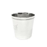 Christofle Silverplate Monogrammed Baptism Tumbler