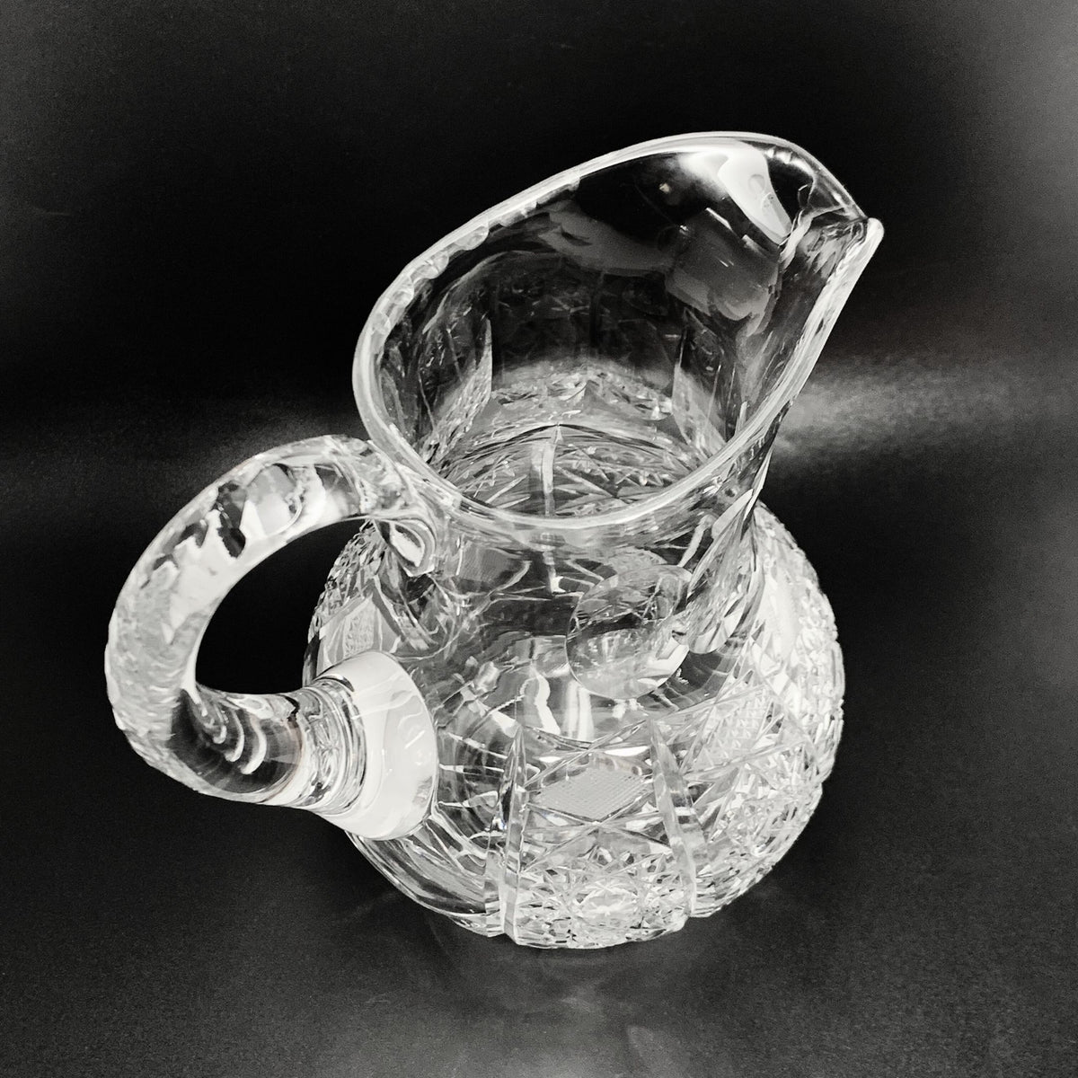 Bohemian Cut Crystal 9" Pitcher