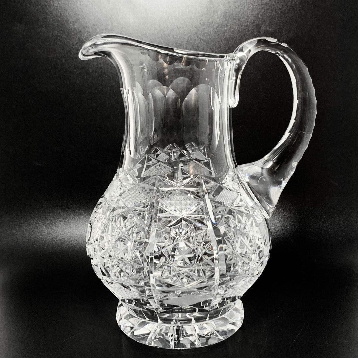 Bohemian Cut Crystal 9" Pitcher