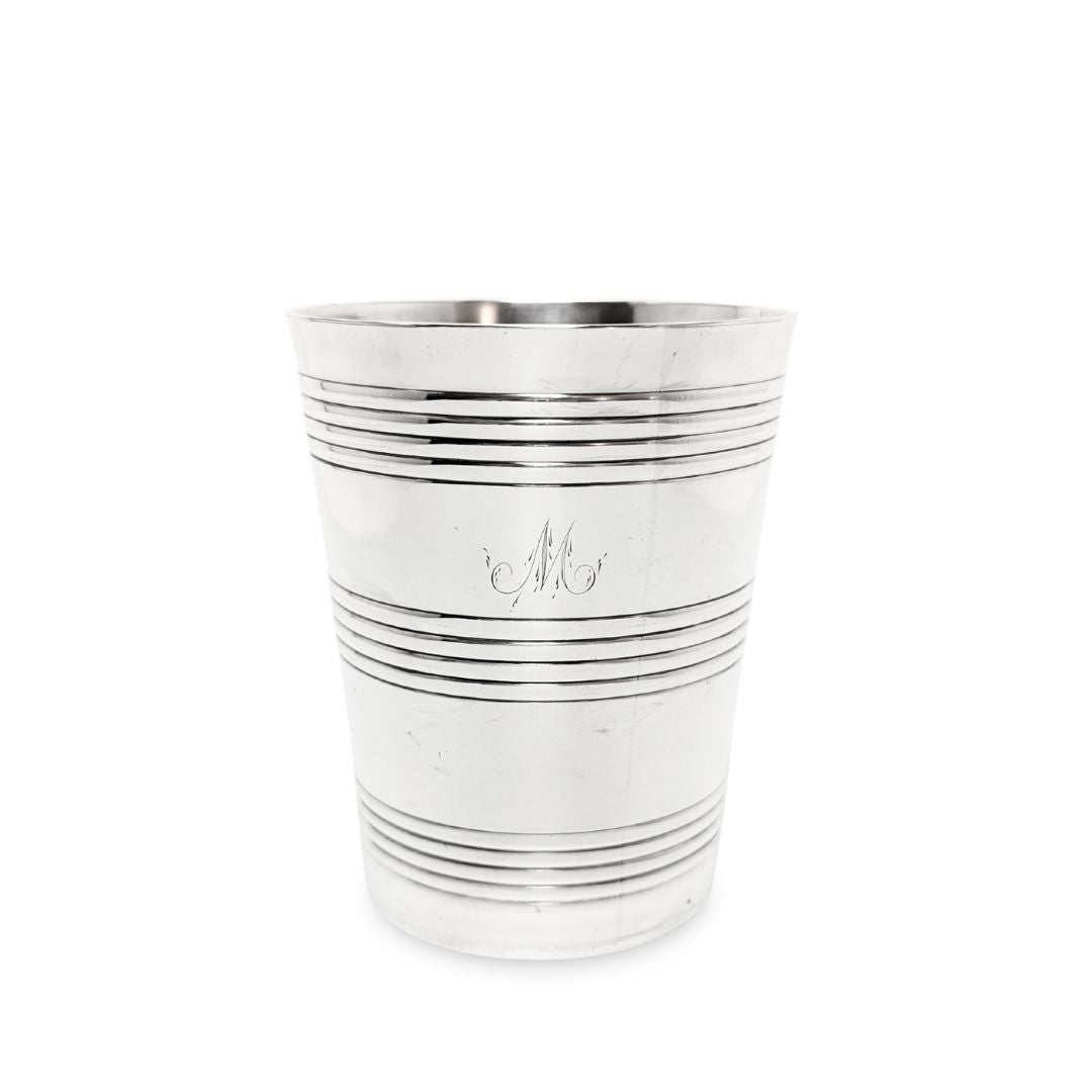 Peter & Ann Bateman 1796 Georgian Sterling Cup, "M" Monogram