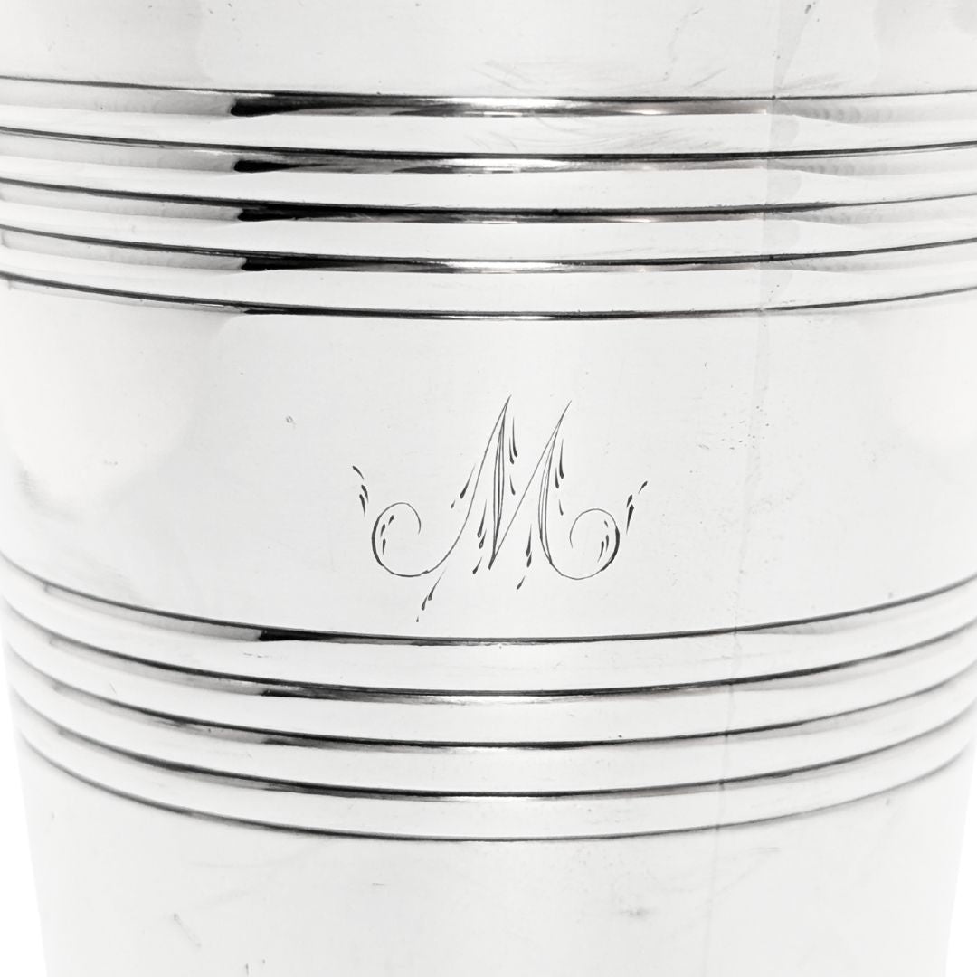 Peter & Ann Bateman 1796 Georgian Sterling Cup, "M" Monogram