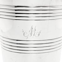 Peter & Ann Bateman 1796 Georgian Sterling Cup, "M" Monogram