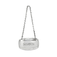 Plato English Silverplate (4) Decanter Labels (Gin, Vermouth, Scotch, Bourbon)