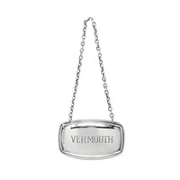 Plato English Silverplate (4) Decanter Labels (Gin, Vermouth, Scotch, Bourbon)