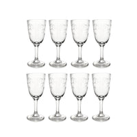 Noritake "Bamboo" Cut Crystal Cordials (8)