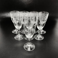 Noritake "Bamboo" Cut Crystal Cordials (8)