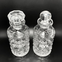 Vintage Crystal Scotch & Rye Decanters (2)