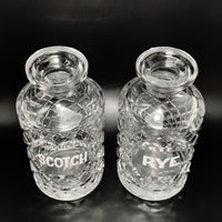 Vintage Crystal Scotch & Rye Decanters (2)