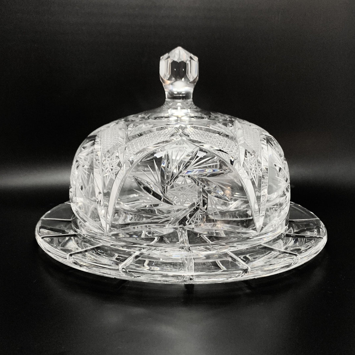 Vintage Cut Crystal Cheese Dome